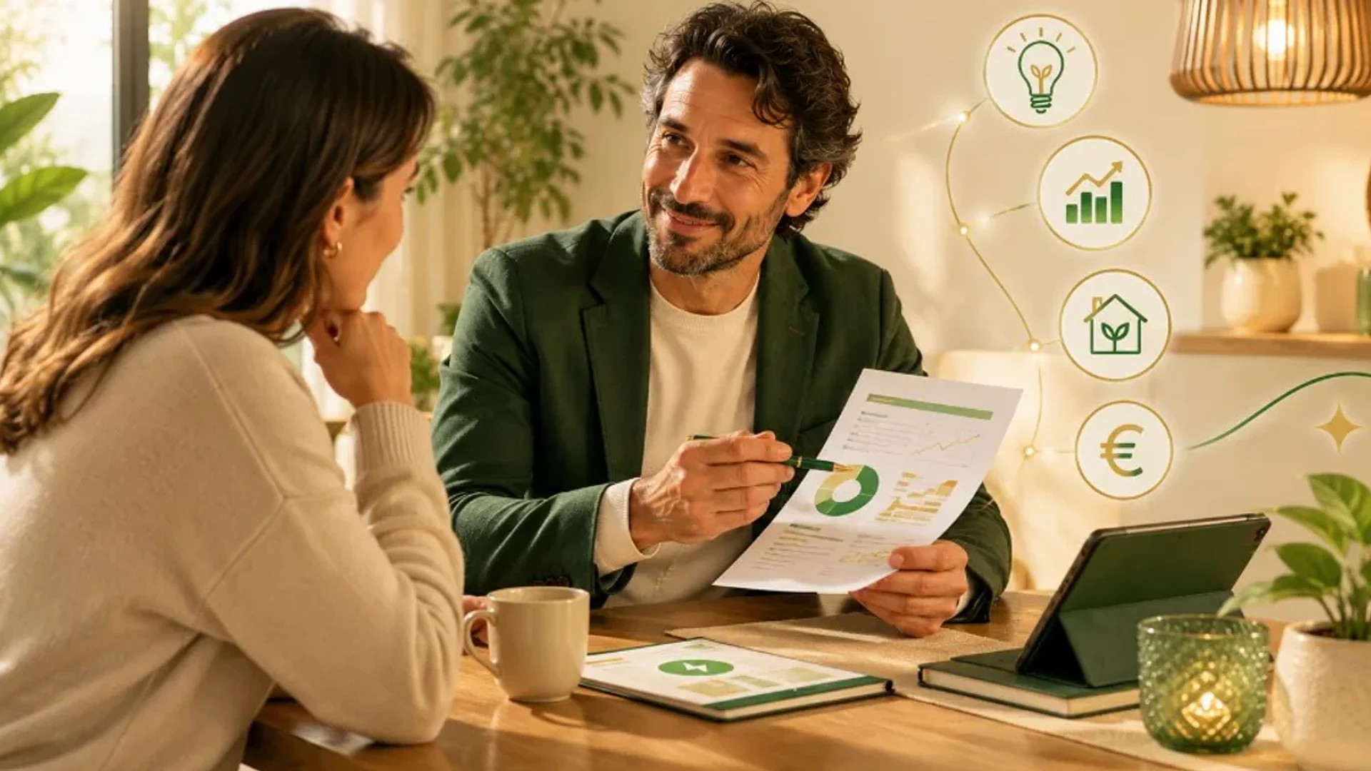 Asesor energético atendiendo una consulta sobre la factura de luz